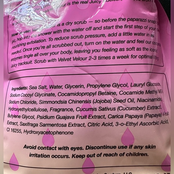 NEW DEW OF THE GODS JUICY COUTURE VELVET VELOUR BODY SCRUB 7.05oz - Picture 5 of 5